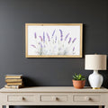 16 X 26 Natural White And Lavender Floral Wood Framed Art