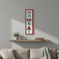 30 X 9 Green Red And White Christmas Be Merry Iron Hanging Wall Decor