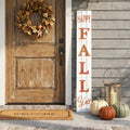 72 White And Orange Solid Wood Happy Fall Porch Sign