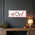 7 X 19 White and Red Christmas Noel Metal Wall Decor