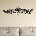 14 X 46 Black Leaf Metal Hanging Dimensional Sculpture
