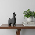 7 Black Cast Iron Llama Hand Painted Tabletop Sculpture