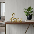 12 Gold Cast Iron Home Hand Painted Tabletop Sign