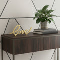 10 Gold Cast Iron Love Tabletop Sign