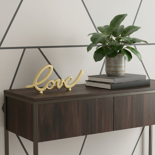 10 Gold Cast Iron Love Tabletop Sign