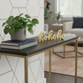 9 Gold Cast Iron Christmas Tabletop Sign