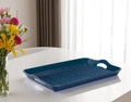 17 Blue Abstract Geo Printed Serving Tray