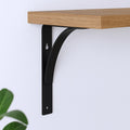 8 Set Of Two Black Curved Metal Wall Mounted Shelf Brackets