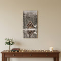 18 X 10 Brown And White Wood Winter Lodge On The Lake Hanging Wall Decor