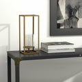 13 Gold And Clear Metal And Glass Tabletop Candle Holder