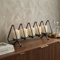 10 Black Metal Centerpiece Candelabra Candle Holder