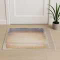 2 X 4 Blue And Beige Abstract Area Rug