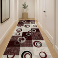 12 Red And Gray Geometric Runner Rug