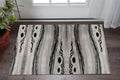 2 X 5 Gray And Black Geometric Area Rug