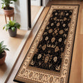 6 Red And Black Oriental Runner Rug