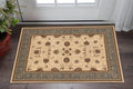 2 X 5 Beige And Cream Oriental Area Rug