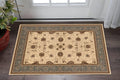 3 X 5 Black And Beige Oriental Area Rug