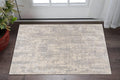 2 X 4 Gray And Beige Abstract Area Rug