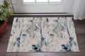 2 X 5 Blue And Cream Abstract Area Rug