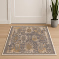 2 X 4 Gray And Beige Southwestern Area Rug