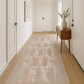 12 Gray And Beige Southwestern Runner Rug