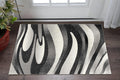 2 X 5 Black And Gray Abstract Area Rug