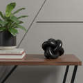 5 Black Resin Knot Tabletop Sculpture
