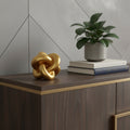 5 Gold Resin Knot Tabletop Sculpture