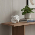 5 White Resin Knot Tabletop Sculpture