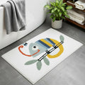32 White And Yellow Cotton Chameleon Youthful Bath Rug