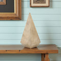 6 Natural Solid Wood Pyramid Decorative Sculpture