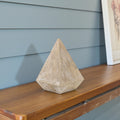 3 Brown Solid Wood Pyramid Decorative Sculpture