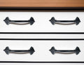 Set of Six Antiqued Silver Metal Drawer Pull Knobs