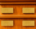 Set of Six Brown Rectangle Knob Stone Drawer Pull Knobs