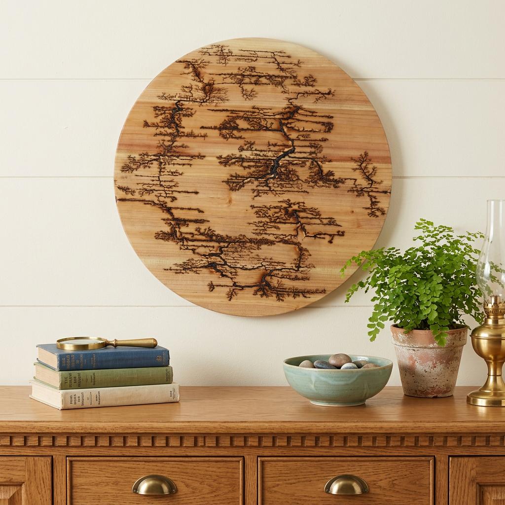 18 X 18 Black And Brown Wood Hanging Wall Decor
