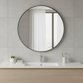 30 Black Metal Round Framed Bathroom Vanity Mirror