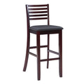 Linon Triena Collection Ladder Bar Stool 30, brown, 17w x 20d x 43h