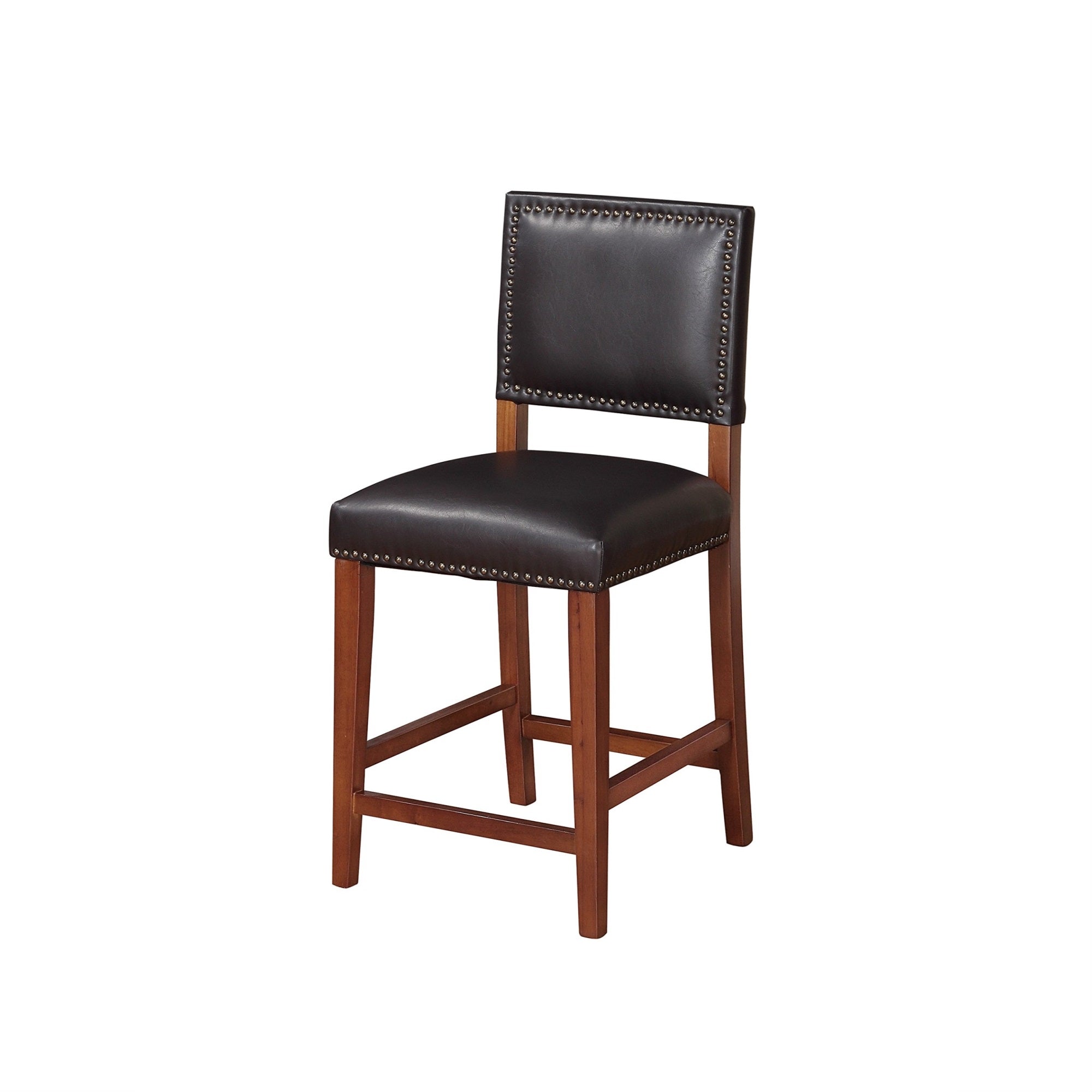 Linon Brook Counter Stool, 19W x 22D x 39.5H, Black