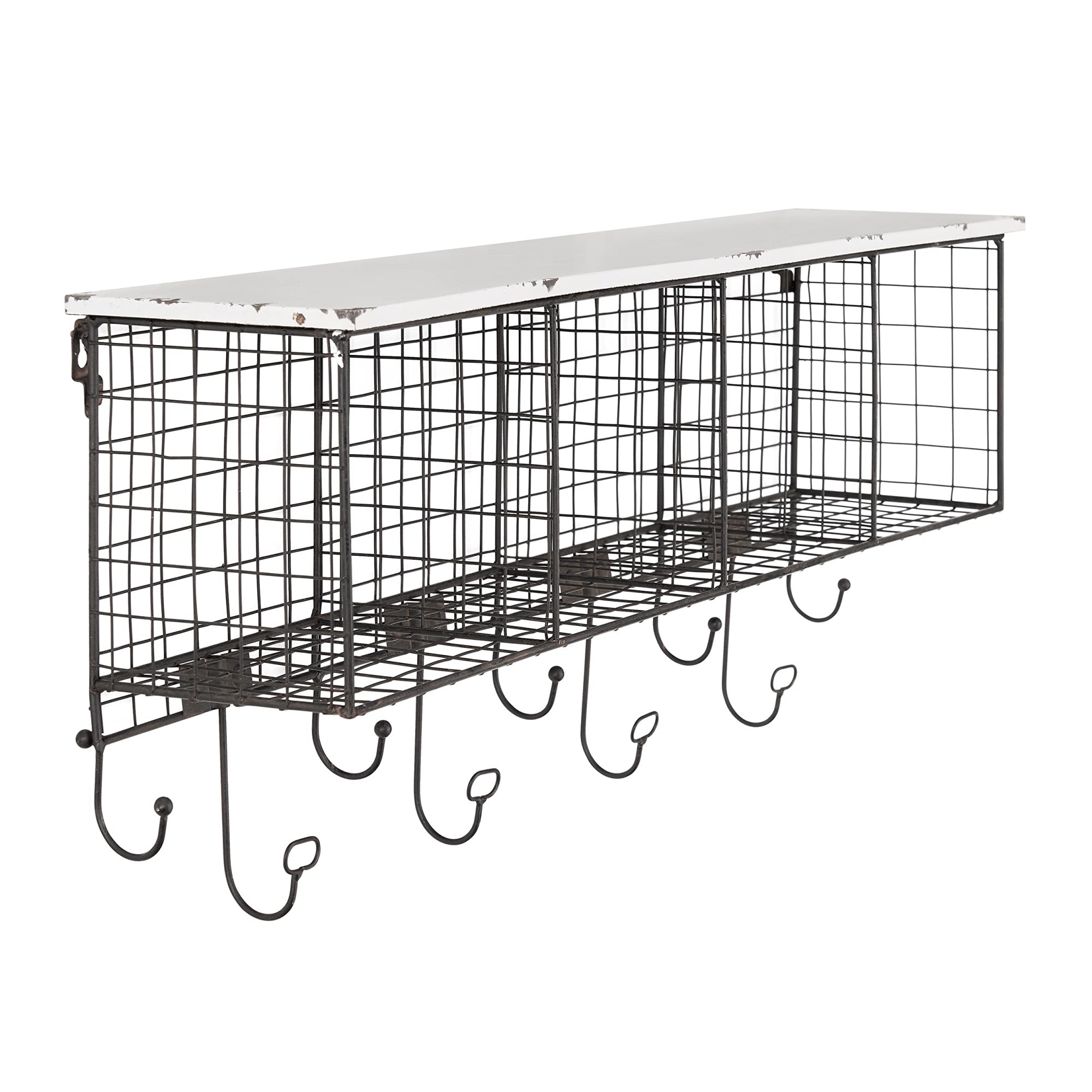 Linon 4-Cubby Wall Shelf, White - AHWE1238W1