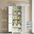 63-Inch Tall Bathroom Storage Cabinet with 6 Doors