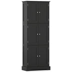 63-Inch Tall Bathroom Storage Cabinet with 6 Doors
