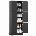 63-Inch Tall Bathroom Storage Cabinet with 6 Doors