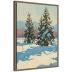Morning Snow by Mary Sparrow Framed Canvas Wall Art Print