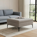 36 Inch Cloud And Black Ottoman With Storage