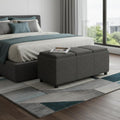 42 Inch Ebony Ottoman With Storage