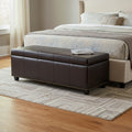 48 Inch Coffee And Dark Brown Ottoman With Storage