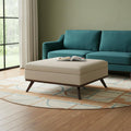 40 Inch Natural And Brown Upholstery Ottoman With Storage