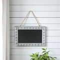 10 X 14 Gray Floral Metal Hanging Chalkboard