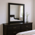 35 Black Wood Square Mounted Framed Dresser Mirror