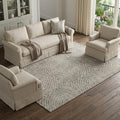 8 X 10 Coffee And Beige Geometric Washable Area Rug With UV Protection